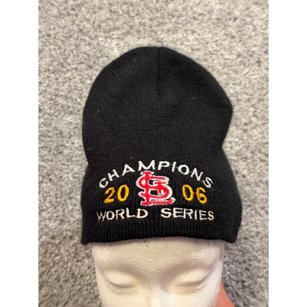 MLB Beanie Mens OSFM Black St. Louis Cardinals 2006 World Series Champions Hat